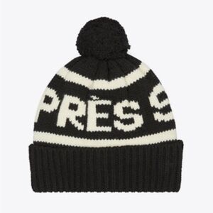 NWT! Tory Burch/ Tory Sport APRÈS-SKI HAT IN SPORT BLACK/FRENCH CREAM